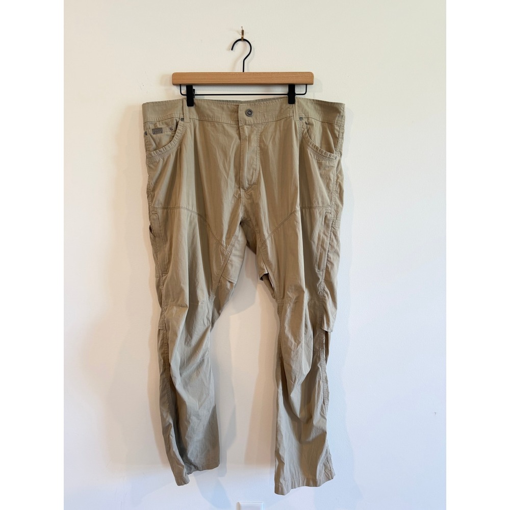 Kuhl Renegade Cargo Pants Mens 40x30 Tan Khaki Vented Hiking Outdoor Tactical